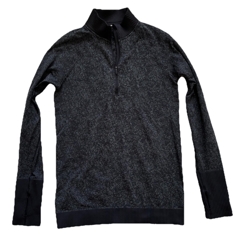 LULULEMON Long Sleeve REST LESS 1/2 Zip Mock Sweater Warm Active Stylish Trendy